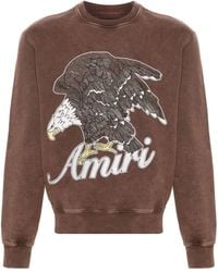 Amiri - Katoenen Sweater Met Adelaarprint - Lyst
