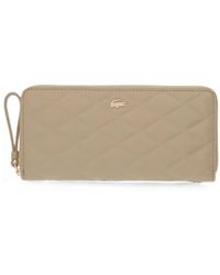 Lacoste - Quilted Zip-Around Wallet - Lyst