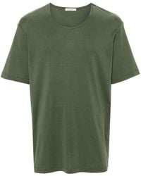 Lemaire - Geribbeld Katoenen T-shirt - Lyst