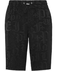 Philipp Plein - Monogram-Jacquard Bermuda Shorts - Lyst
