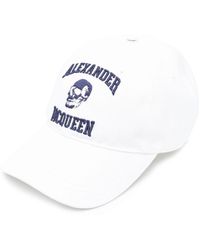 Alexander McQueen - Embroidered-motif Cotton Cap - Lyst