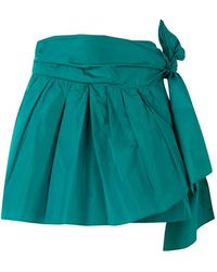 Alberta Ferretti - Tie-Fastening Pleated Wrap Mini Skirt - Lyst