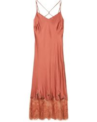 Twinset - Abito Midi Con Rifinitura - Lyst