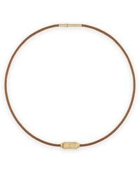 Marie Lichtenberg - Micro Lasso Diamond Locket Necklace - Lyst
