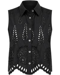 Hevron - Katja Eyelet-Detail Shirt - Lyst
