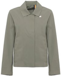 K-Way - Arabel Logo-Patch Zip-Up Jacket - Lyst