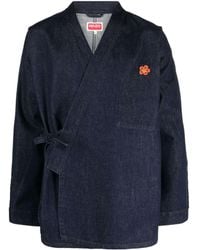 KENZO - Boke Flower Denim Kimono Jacket - Lyst