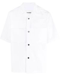 Jil Sander - Short-Sleeved Overshirt With Patch Pockets - Lyst