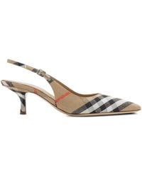 Burberry - Slingback Check - Lyst