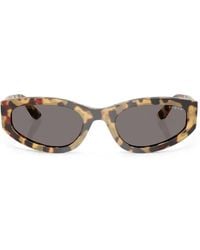 Vogue Eyewear - Tortoiseshell-Effect Geometric-Frame Sunglasses - Lyst