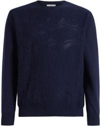 Etro - Textured Cotton Sweater - Lyst