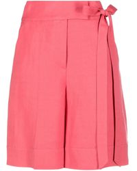 Twinset - Tie-Waist Straight-Leg Shorts - Lyst
