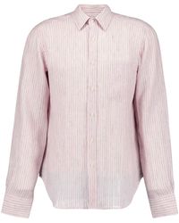 120% Lino - Gestreept Overhemd - Lyst