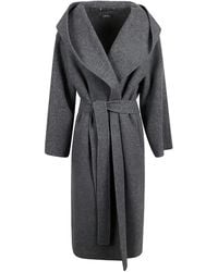 Max Mara - Abrigo Con Cinturón Y Capucha - Lyst