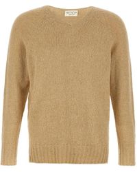Ma'ry'ya - V-Neck Bouclé Sweater - Lyst
