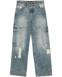 Just Cavalli - Distressed Straight-Leg Jeans - Lyst
