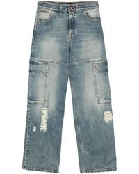 Just Cavalli - Distressed Straight-Leg Jeans - Lyst