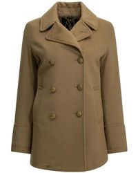 Sealup - Double-Breasted Camel Hair Coat - Lyst