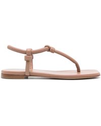 Gianvito Rossi - Flip-Flops aus Leder - Lyst