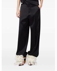 GIUSEPPE DI MORABITO - Satin Floral-Detail Trousers - Lyst