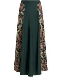 Etro - Crepe De Chine Skirt With Print - Lyst