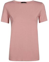 Weekend by Maxmara - T-Shirt Con Girocollo A Coste - Lyst