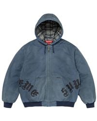 Supreme - Veste En Cuir À Capuche Et Appliqué - Lyst