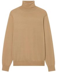 Brooks Brothers - Ribbed-Trim Turtleneck Sweater - Lyst