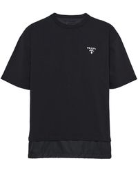 Prada - Logo-print Layered-detail T-shirt - Lyst