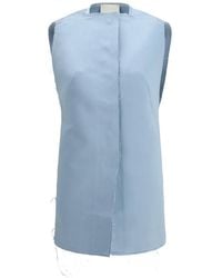 DI STAVNITSER - Audrey Frayed-Detail Sleeveless Top - Lyst