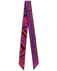 PUCCI - Pucci Printed Silk Skinny Scarf - Lyst