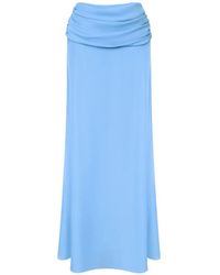 POST MERIDIEM - Draped Chiffon Maxi Skirt - Lyst