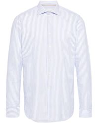 Tintoria Mattei 954 - Striped Crinkled Shirt - Lyst
