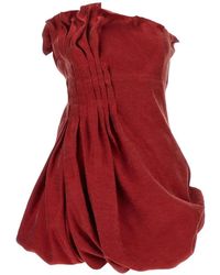 Magda Butrym - Pleated Asymmetrical Mini Dress - Lyst
