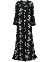 Macgraw - Rose-print Silk Maxi Dress - Lyst