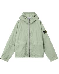 Stone Island - Logo-Patch Hooded Parka - Lyst