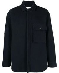 Jil Sander - Hemdjacke Mit Logo-Stickerei - Lyst