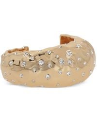 Self-Portrait - Hammered Crystal-Embellished Cuff Bracelet - Lyst