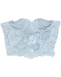 Ermanno Scervino - Haut Bustier À Fleurs En Dentelle - Lyst