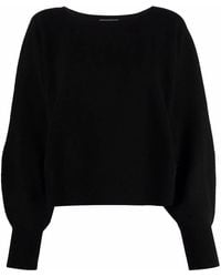 Alberta Ferretti - V-Neck Ruffled Sweater - Lyst