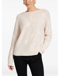 Elena Miro - Floral-Intarsia Sweater - Lyst