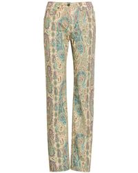 Etro - Paisley-Pattern Straight-Leg Jeans - Lyst