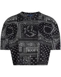 Karl Lagerfeld - Cropped Blouse Met Patroon - Lyst
