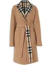 Burberry - Manteau réversible en laine à carreaux - Lyst