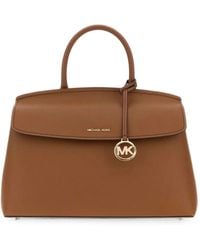 MICHAEL Michael Kors - Hamilton Logo-Plaque Leather Tote Bag - Lyst