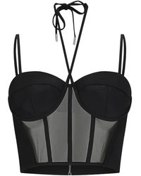 David Koma - Top Estilo Corsé Con Tul - Lyst
