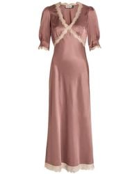 RIXO London - Annina Lace-Trim Midi Dress - Lyst