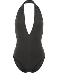 Totême - Halterneck Stretch-jersey Swimsuit - Lyst