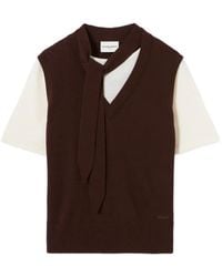 Claudie Pierlot - Layer-Detail Short-Sleeve Jumper - Lyst