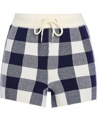 SER.O.YA - Nello Gingham-Check Drawstring Shorts - Lyst